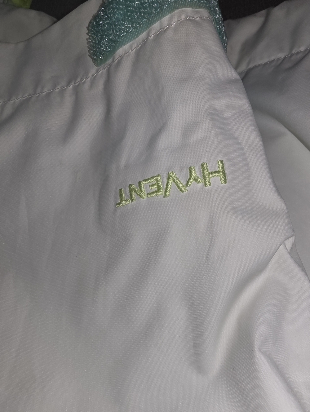 The North Face White, Aqua & Neon Yellow Colorblock Shell Jacket - Picture 5 of 16